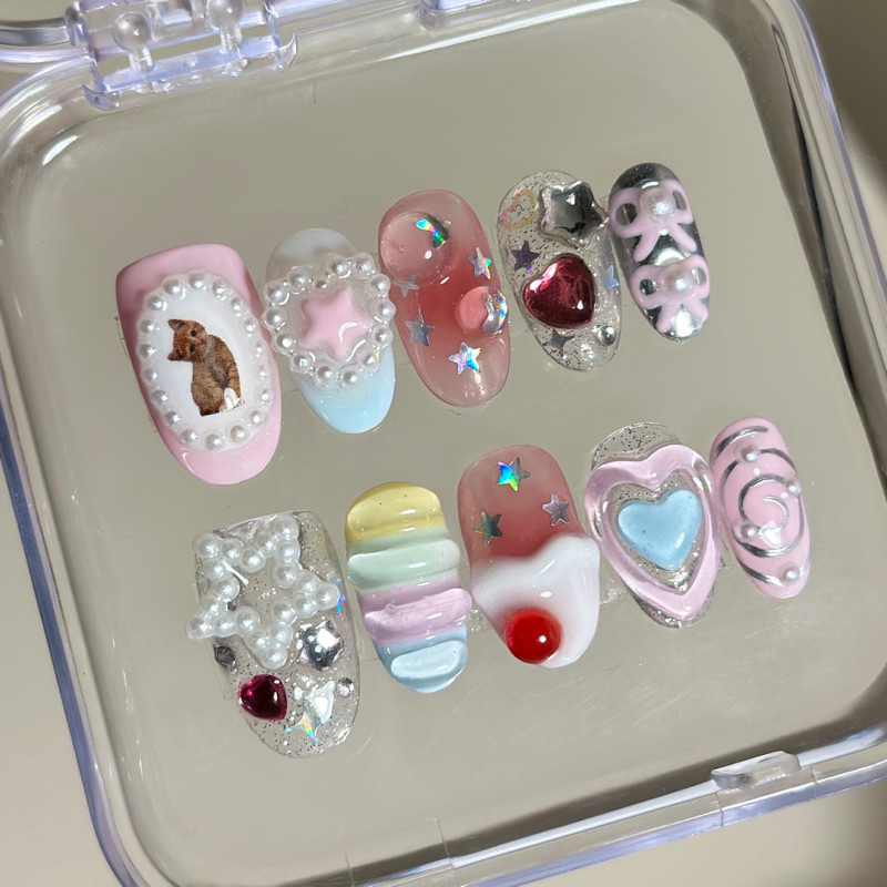 เล็บปลอม pvc nails 112 ( ถ่ายรูปจากงานจริงทุกชิ้น )