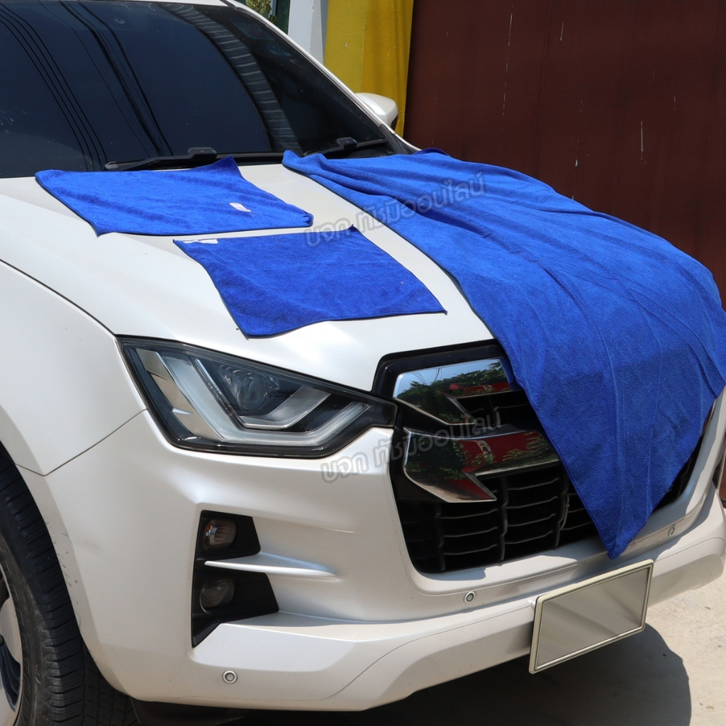 ผ้าไมโครไฟเบอร์ ผ้าเช็ดรถนาโน เช็ดดีไม่เป็นรอย คุณภาพสูง 320G มีให้เลือก 50*50ซม. 40*40ซม. ราคาประหยัด