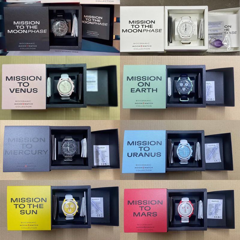Swatch BIOCERAMIC MOONSWATCH นาฬิกาโครโนกราฟ ขนาด 42 มม.
