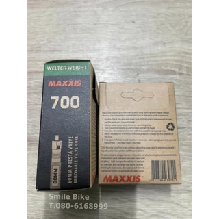 ยางในจักรยานเสือหมอบ Maxxis Welter Weight /700x23/32C (48mm 60mm 80mm ) จุ๊บเล็ก