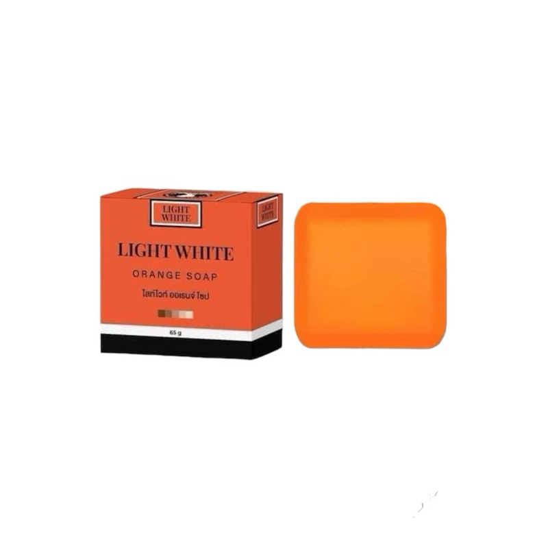 สบู่ไลท์ไวท์ สบู่ส้ม Light White 1ก้อน