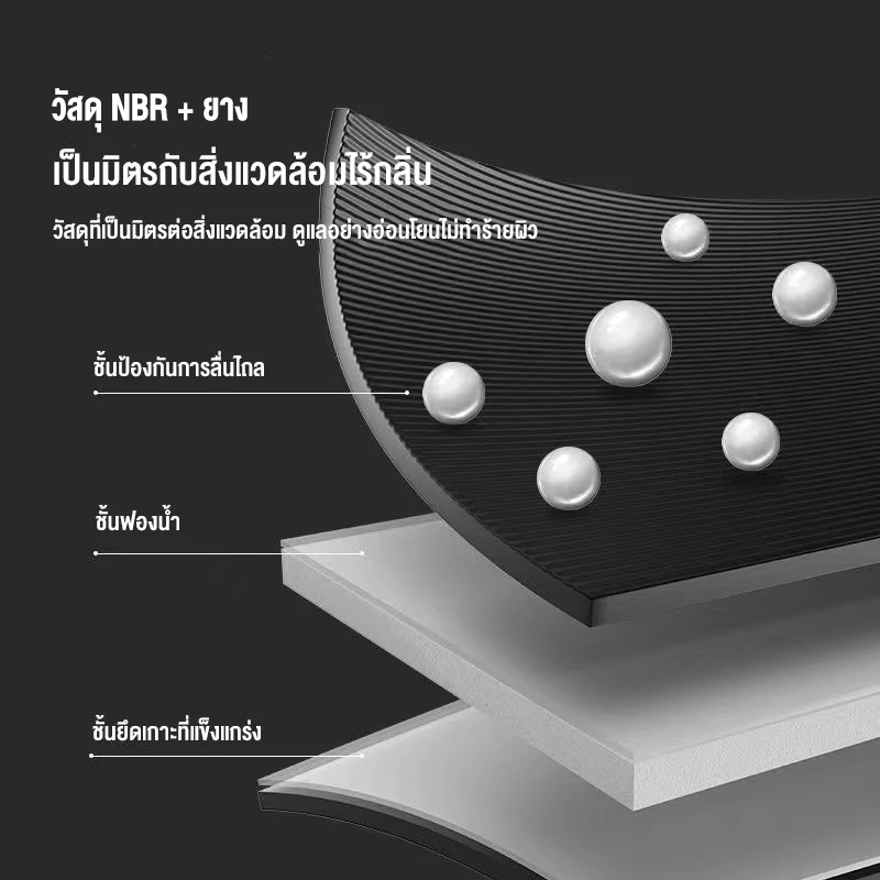 200*90cm ส่งเร็ว🚚!! ถูกสุดๆ  Healthy เบาะรองออกกำลังกาย Yoga  mat  ฟรีสายหิ้วพกพา  หนา 10 มิล NBR thumbnail 8