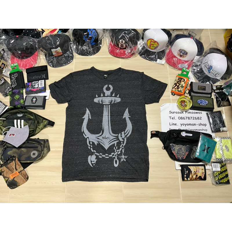 เสื้อ Obey ผ้าผสมRayon -Made in USA- ของแท้มือ1 size M