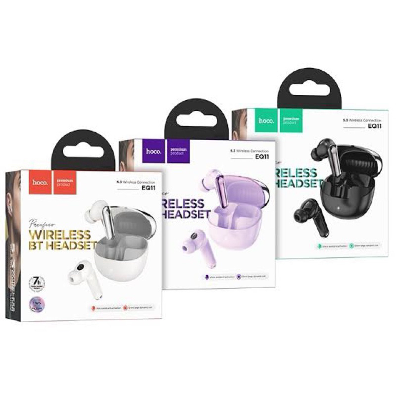 Hoco EQ11 หูฟังบลูทูธไร้สายเวอร์ชั่น5.3แบตอึด7ชั่วโมง