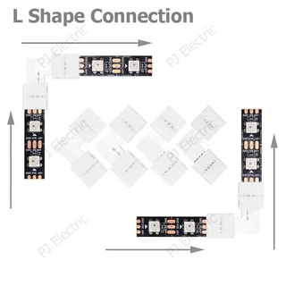 2 ชิ้น ตัวต่อไฟเส้น ตัวต่อไฟเส้น 5050 LED RGB ( LED Strip Connector) 2pcs 2/3/4 or 5 PIN I /L / T / X Shape connector