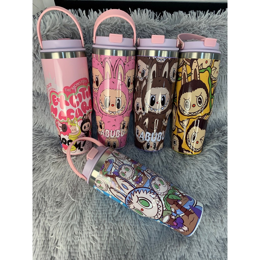 พร้อมส่ง แก้วลาบูบู้ เก็บความเย็น น่ารักๆ