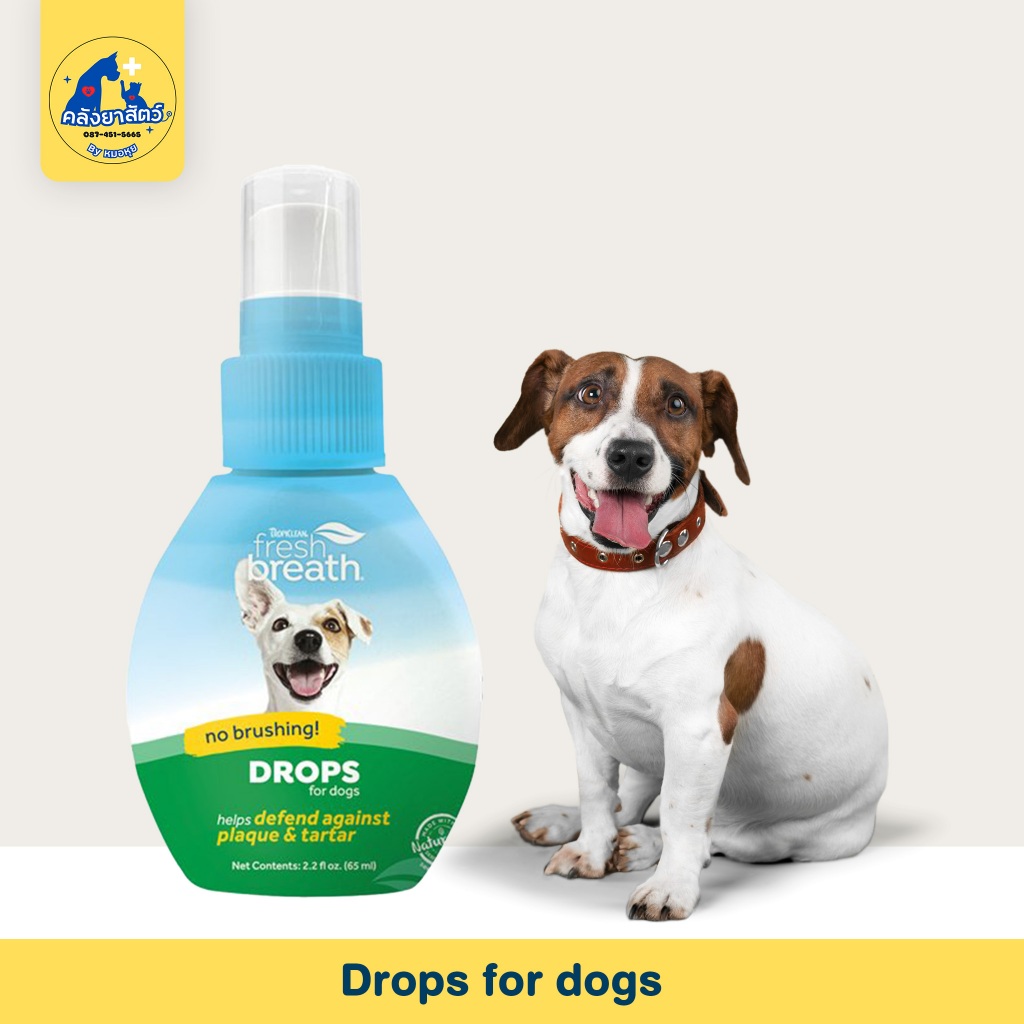 Fresh Breath Drops Display น้ำยาลดกลิ่นปากและป้องกันหินปูน สำหรับสุนัข(คลังยาสัตว์ by หมอหุย)