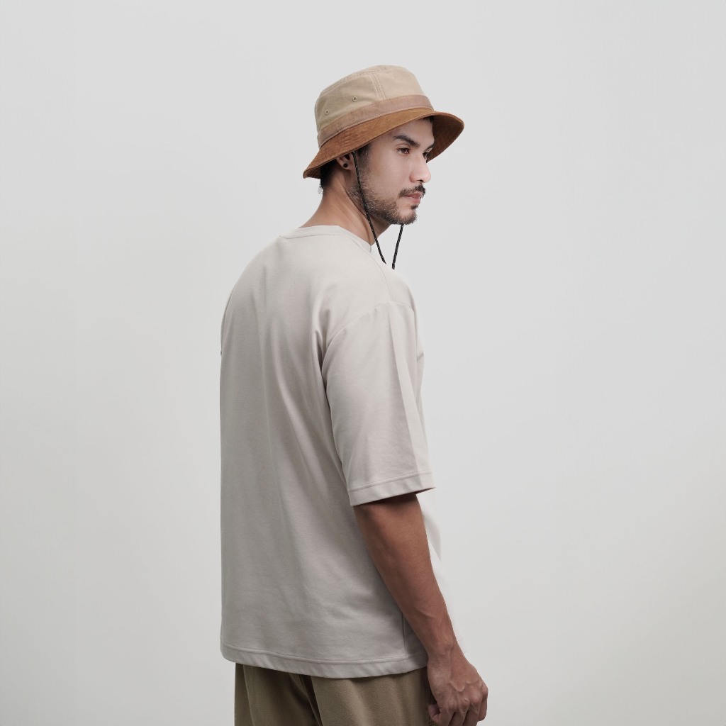 G113 Sand หมวกบักเก็ต Cotton washed ฟอกเฟด สไตล์สตรีท เบา ใส่สบาย มีซับใน ระบายอากาศได้ดี