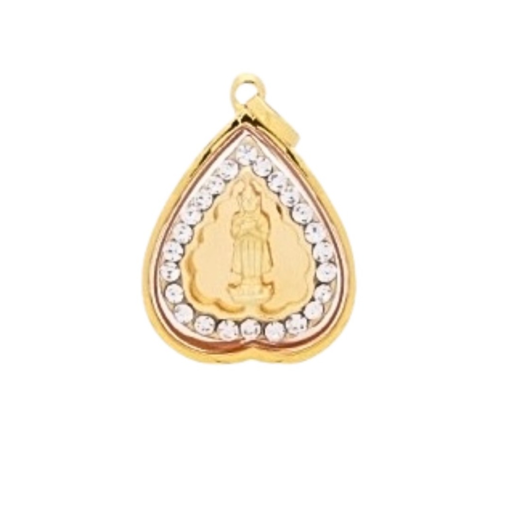 จี้พระประจำวันเกิดล้อมพลอย กรอบเลี่ยมทองคำแท้ (วันศุกร์)