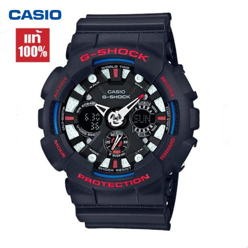 Casio นาฬิกาข้อมือกันน้ำและกันกระแทก g-shock GA-120TR-1A นาฬิกาผู้ชาย จัดส่งพร้อมกล่องคู่มือใบประกันศูนย์CMG 1ปีกันน้ำ