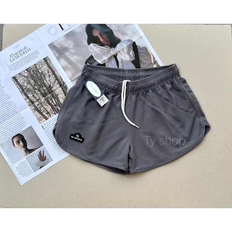 *ใหม่ล่าสุด* สีพาสเทล กางเกงขาสั้น ขาเว้า มีเชือกรูด Nu sports แห้งไว้ ไม่อุ้มน้ำ สีไม่ตก ตรงปกไม่จกตา รุ่น Nu 892 - รูปที่ 2