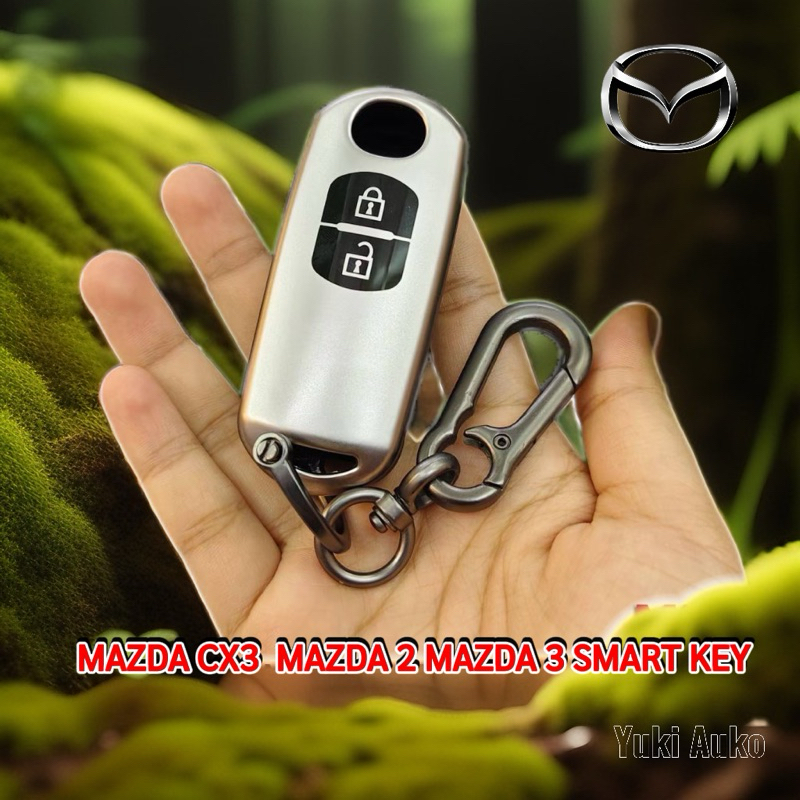 Key Case MAZDA เคสTPU เมทัลลิค ตรงรุ่น 2ปุ่ม Mazda CX-5 Mazda2 Mazda3