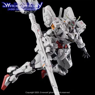 ดีคอลน้ำ DECAL [GHOST] HG 1/144 CALIBARN GUNDAM THE WITCH FROM MERCURY สะท้อนแสงแบล็คไลด์