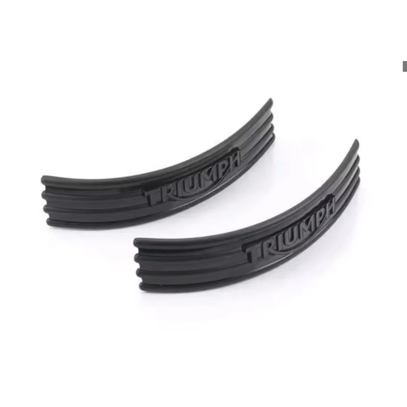 A9798013 - 4 bars tank badge Triumph - Black - T100/120 - โลโก้ข้างถังแท้