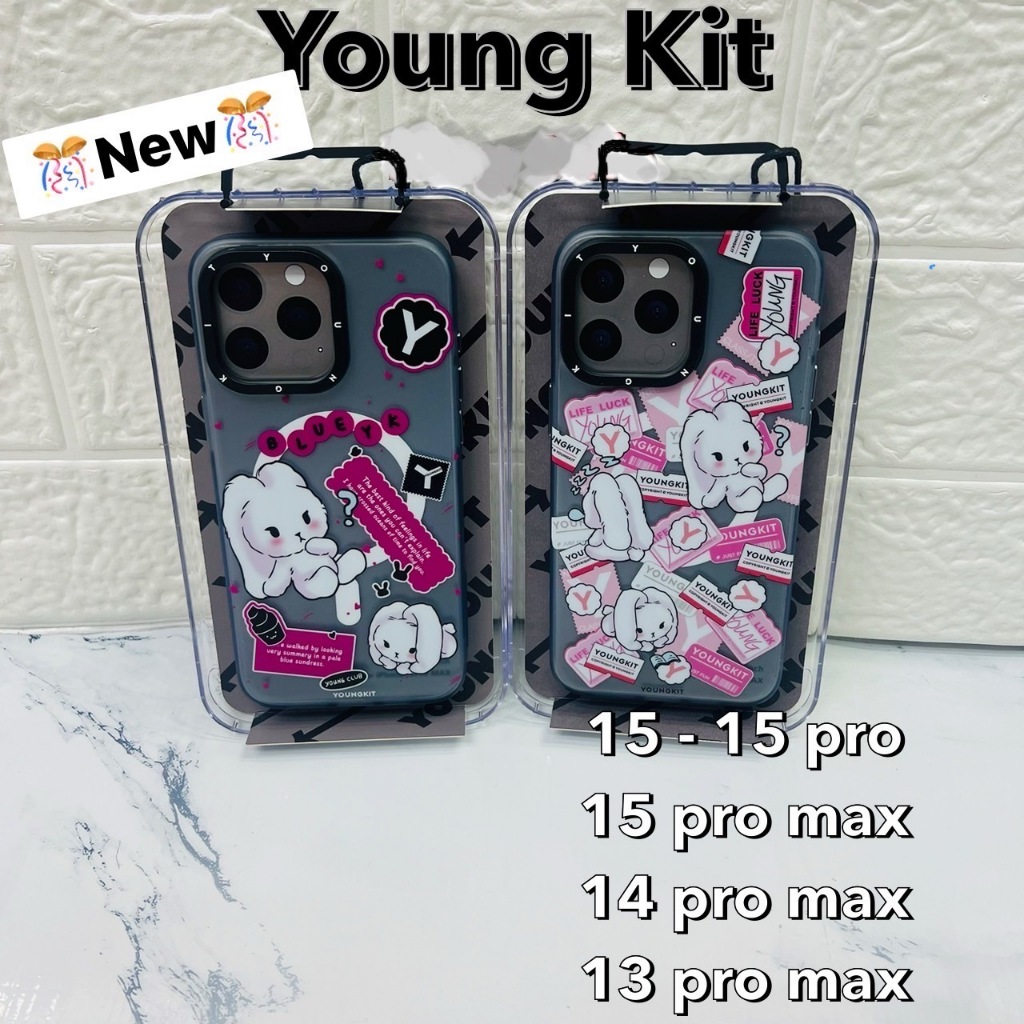 Youngkit Magnetic Time Bunny Series iPhone 15/ 15 Pro / 15 Pro Max / 14 Pro Max / 13pro maxกันกระแทก เคสสุดเทห์ แนวอาร์ต