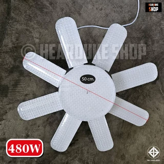 หลอดเพชร หลอดใบพัด ประกายเพชร 8แฉก 480W พับเก็บได้ ปรับมุมได้ ขั้ว E27 มี แสงขาว / แสงวอร์ม
