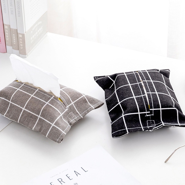 #TH37 Cartoon tissue case / bag กระเป๋าใส่ทิชชู่ กระเป๋าผ้าฝ้ายผ้าลินิน