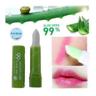 (1แท่ง) Hasaya Girl 99% Aloe Vera Lip Balm ลิปมันเปลี่ยนสี ล…