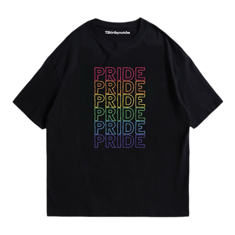 เสื้อยืด pride month “pride fonts” 🌈