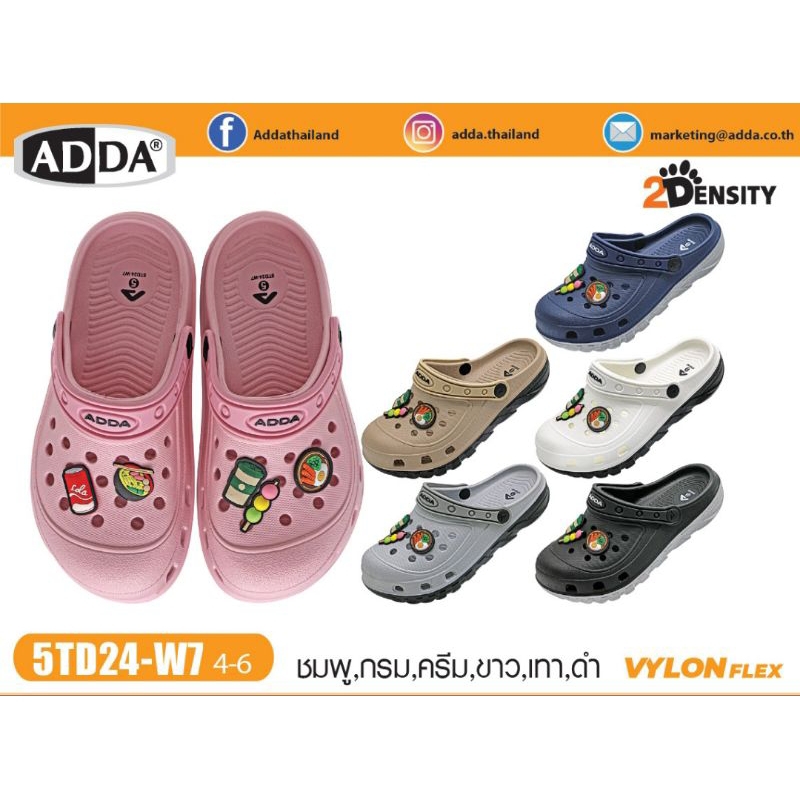 Adda รองเท้าหัวโต แอดด้า รุ่นใหม่ นิ่ม เบา ใส่สบาย พื้นหนา2ชั้น เบอร์4-6 5td24w7