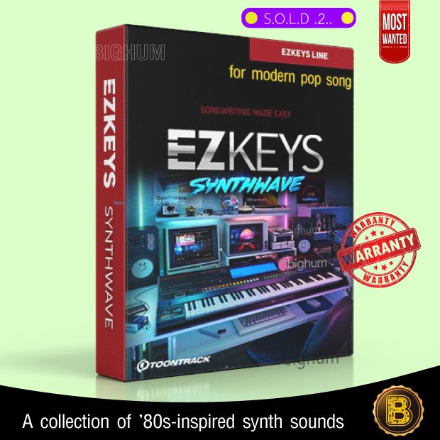 Synthwave  for Ezkeys  | Vst software windows / mac  | 80 sound