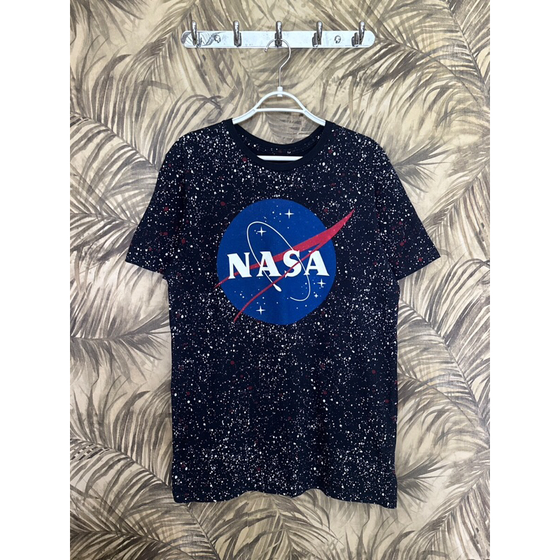 (มือ2) NASA LOGO OVP : Buzz Aldrin เสื้อยืดนาซ่า สกรีน Overprint ทั้งตัว ของแท้100%