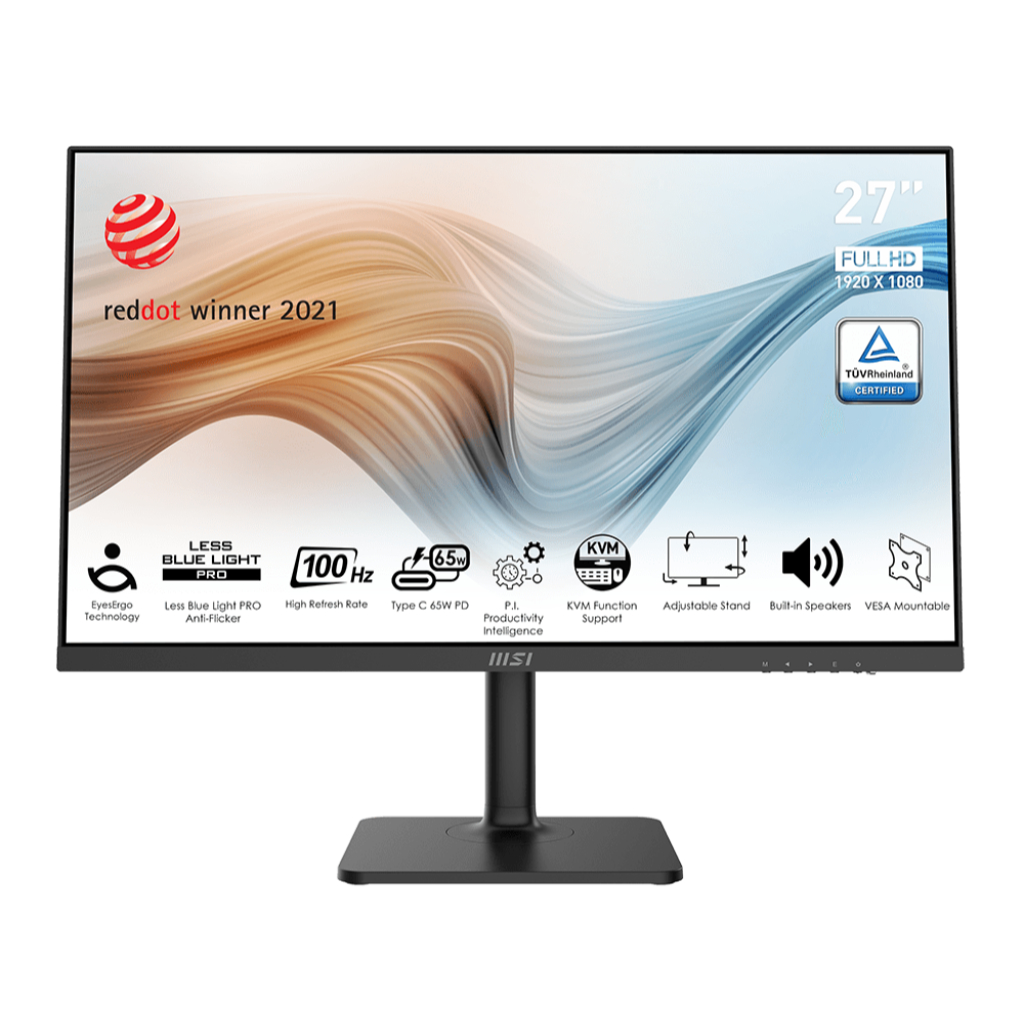 MONITOR (จอมอนิเตอร์) MSI MODERN MD272XP - 27  IPS FHD 100Hz BY  COMCOM (3Y)