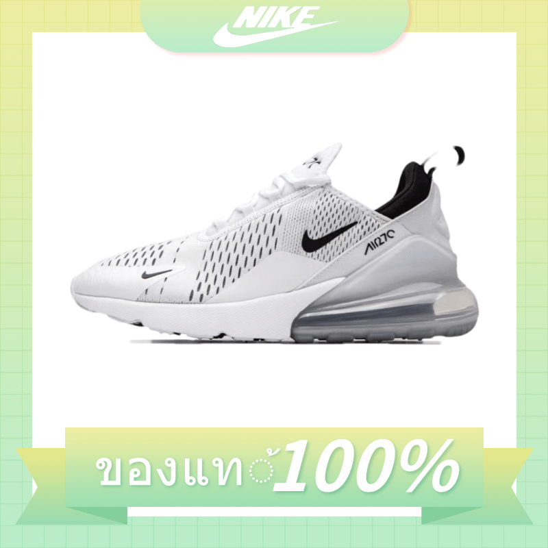 [ของแท้💯/พร้อมส่ง]Nike Air max 270 ทนต่อการสึกหรอและป้องกันการลื่น รองเท้าวิ่งผู้ชายและผู้หญิง รองเท้าผ้าใบ