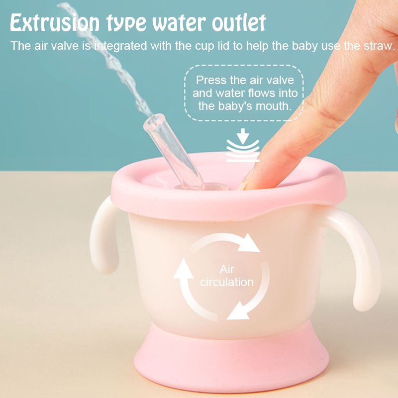 แก้วหัดดื่มกันสำลัก ถ้วยหัดดื่มเด็ก 160ml ซิลิโคน ถอดล้างทำความสะอาดได้ - รูปที่ 2