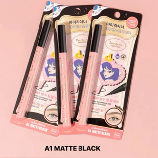 **No.1ขายดี อายไลเนอร์กันน้ำ Mee Darker Than Ever Liquid Eyeliner อายไลเนอร์พู่กัน กันน้ำ ติดทนมาก