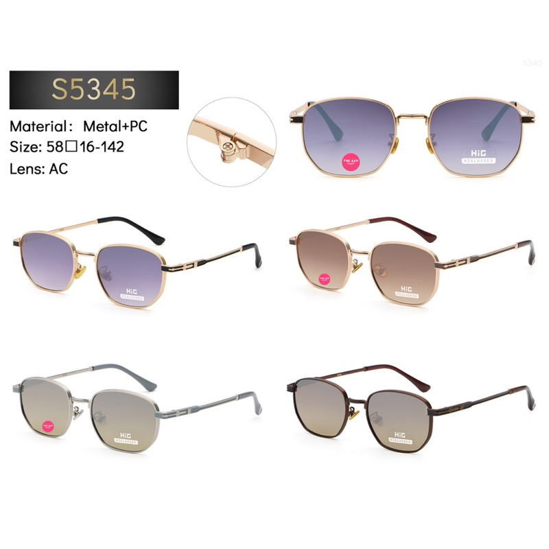 HIC Sunglassesแว่นกันแดด S5345 ป้องกันแสงแดด ใส่ได้ทุกเพศ ทุกโอกาส