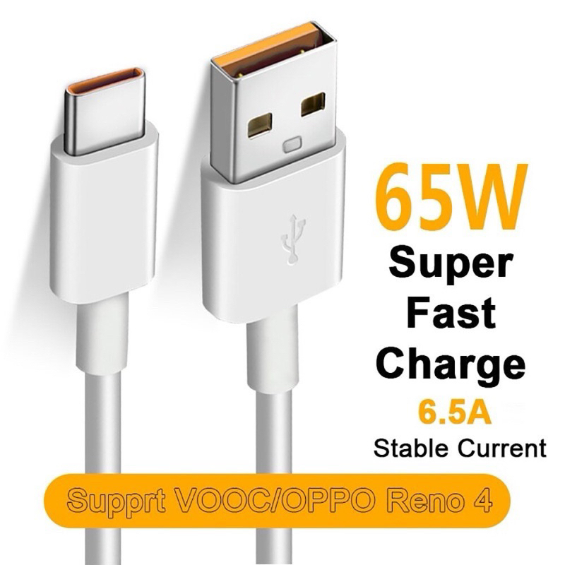 ส่งจากไทย 65W Super VOOC สายชาร์จ USB C 6.5A สายชาร์จ Type-C Oppo X 5 6 X50 X3 X5 Pro X50m X50t V5 C