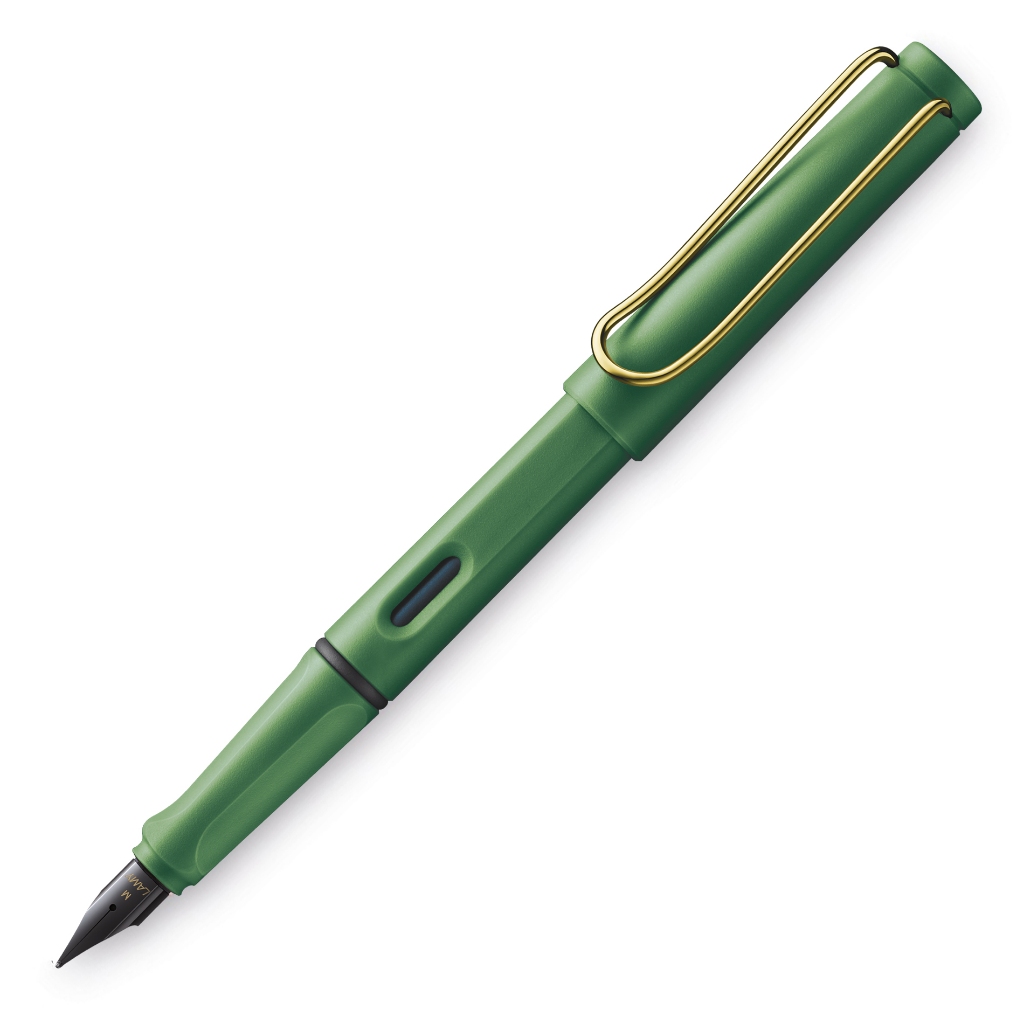 LAMY safari fountain pen field green gold clip 2024 limited edition (ปากกาลามี่ ด้ามสีเขียวคลิปสีทอง)