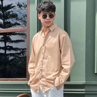 Fomo-เชิ้ตแขนยาวโทนสีน้ำตาล เชิ้ตสีเอิร์ธโทน**เช็คไซซ์จากตางรางไซซ์ของทางร้านเท่านั้น**