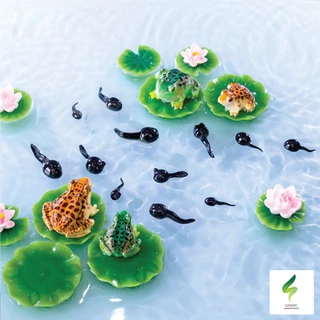 แม่กบ ลูกกบ ลูกอ๊อด น่ารัก Micro-landscape Creative สำหรับตกแต่งสวนถาด ตกแต่งบ้าน อื่นๆ