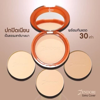 Zendori Extra Cover Foundation SPF30 : แป้งเซนโดริ เอ็กซ์ตร้า (ส้ม) 6 ตลับ