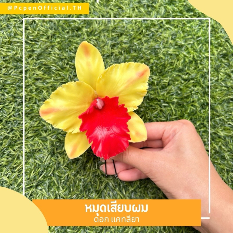 หมุดเสียบผม ดอกแคทลียา สายตาทุกคู่จงมองมา ใส่แล้วเป็นสาวงามที่สุด✨ ราคา ถูกที่สุด ดีลบีเคเค แกลเลอรีภาพที่ 6