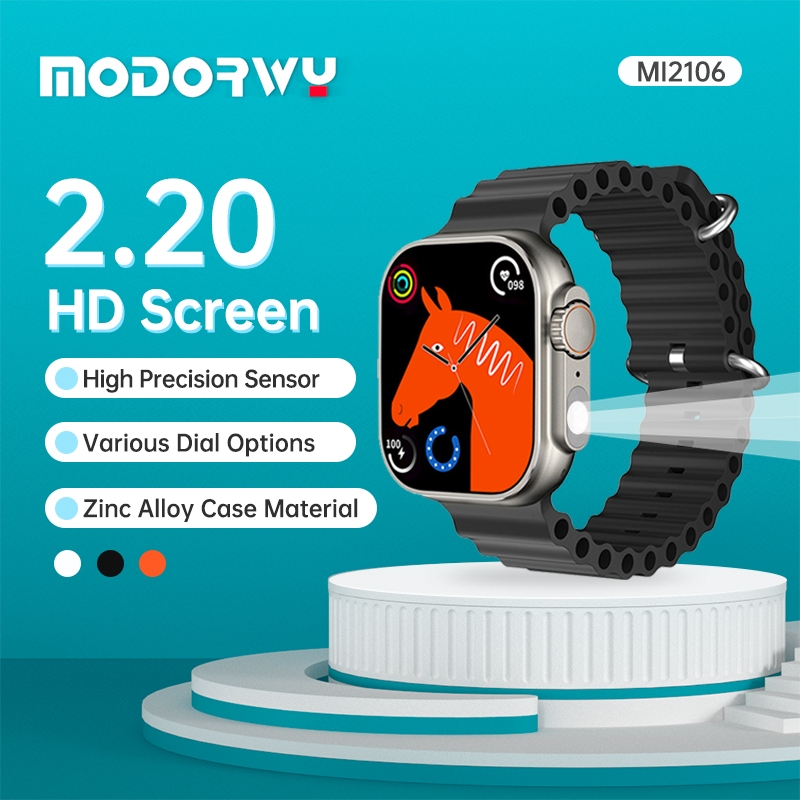 MODORWY MI2106 Smart Watch Bluetooth Call SpO2 นาฬิกา สมาร์ทวอทช์  สมา ทวอช หน้aาจอ LCD 2.20" ประกัน 1 ปี