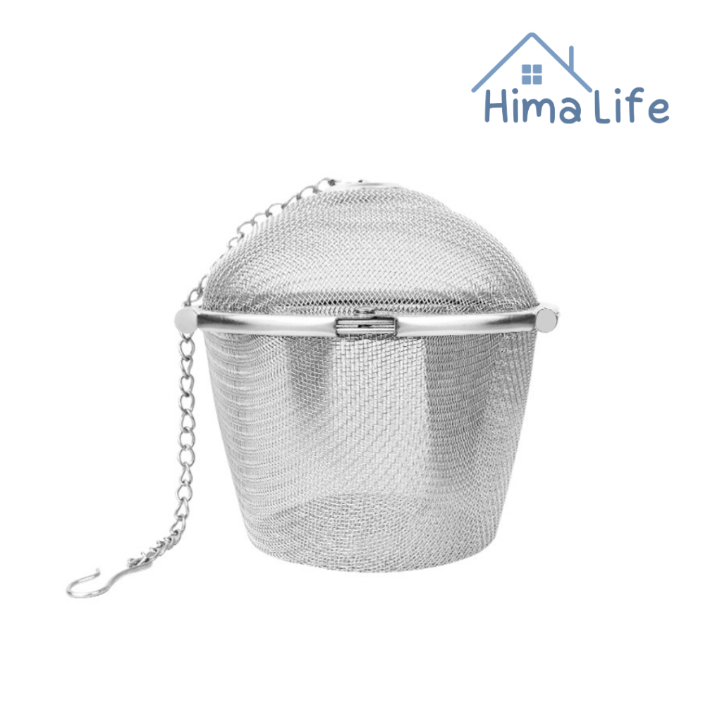 ที่กรองชา ที่กรองแบบถ้วย ตาข่ายกรองชา ลูกบอลกรองชา ลูกตุ้มกรองชา สแตนเลส Hima Life