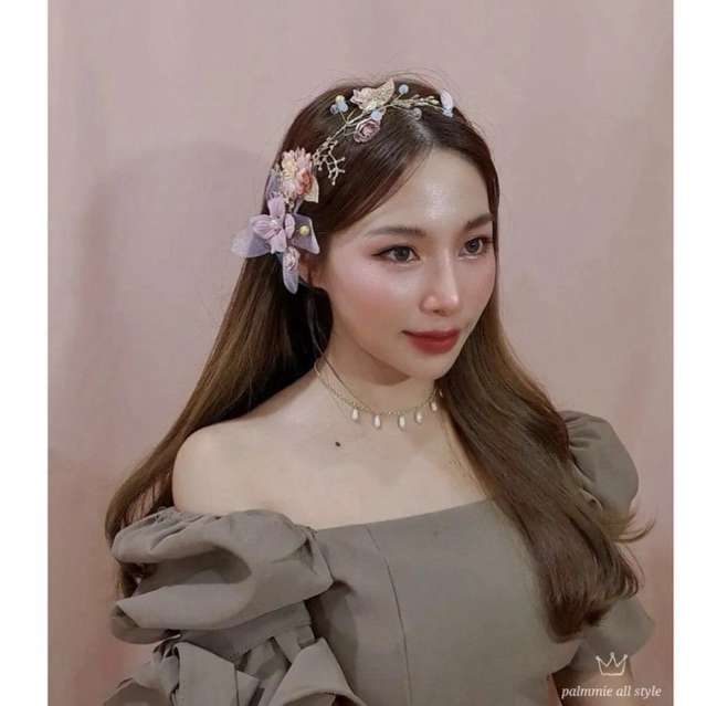 ที่คาดผมเจ้าสาว​ หรือใส่ออกงาน​ ปัง!! ดีเทลเป็นดอกไม้กระดาษสีพาสเทล ดูสวยละมุนมากค่ะ