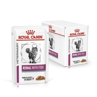 Royal Canin Renal With Fish Pouch Cat อาหารแมวโรคไต แบบซอง ขนาด 85g*12 ซอง