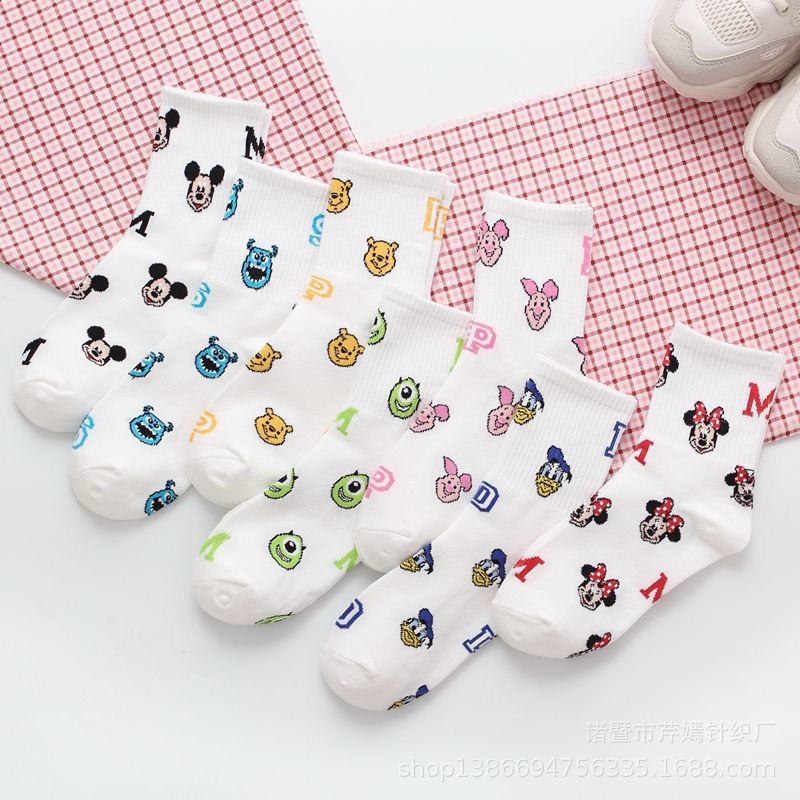 !!!พร้อมส่งจากไทย!!! ถุงเท้าผ้าฝ้าย ลายการ์ตูน สำหรับผู้หญิงและผู้ชาย น่ารักใส่สบาย นุ่ม อย่างดี