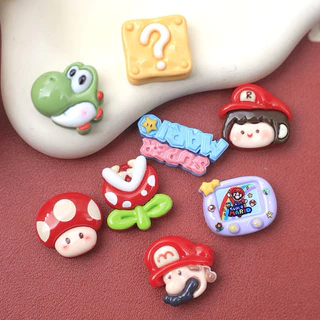ส่งจากไทย 🍄 จิบบิทตัวติดรองเท้ามาริ โอ้เซต 8 ชิ้น (n.28)