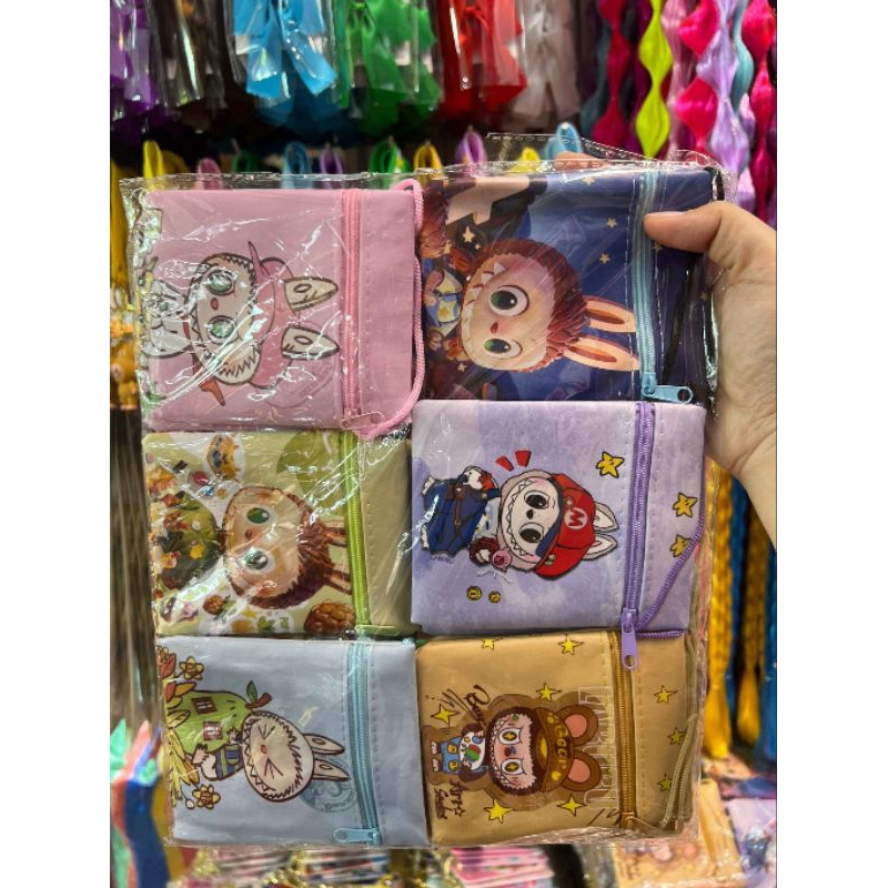 กระเป๋าสตางค์มีสายลายลาบูบู้ขายส่งยกโหล 12อันสุดคุ้ม