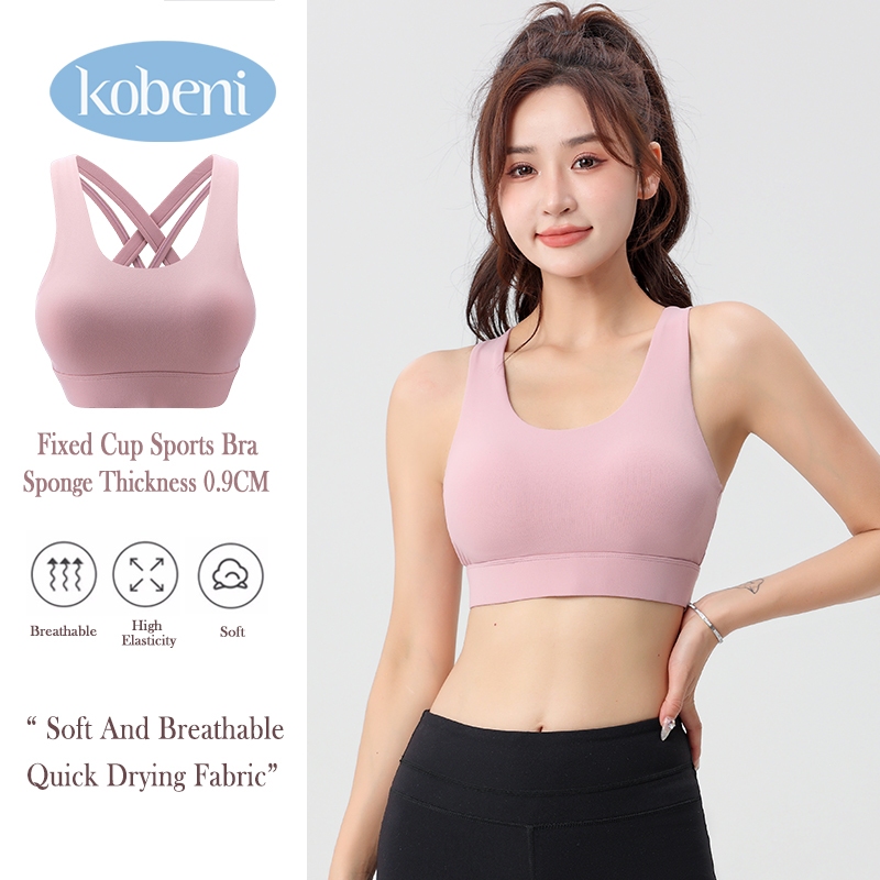 ⭐KOBENI⭐สปอร์ตบราออ กกำลังกาย เสื้อบราโยคะ Sport Bra มีฟองน้ำ ผ้ายืดหยุนดีเยี่ยม