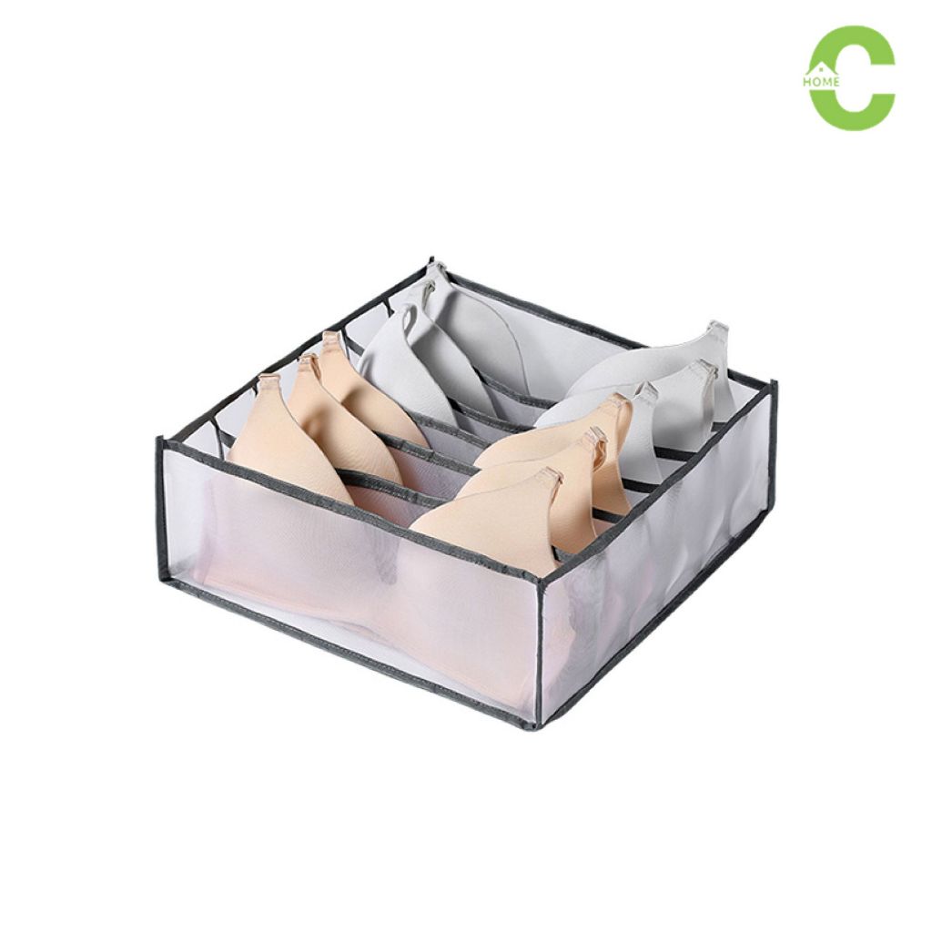 HOMEC กล่องเก็บชุดชั้นใน ที่เก็บชุดชั้นใน underwear storage มีช่องแบ่งชิ้น แยกสัดส่วนชัดเจน มี 3ขนาด