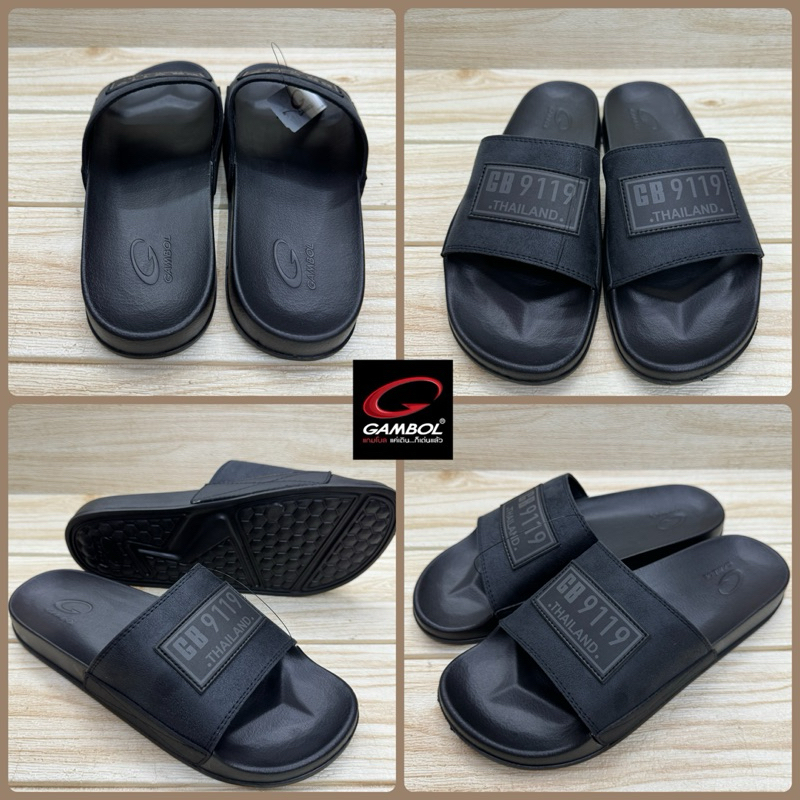 Gambol GM 42206 รองเท้าแตะสวม แกมโบล size36-44 สีดำ/กรม ยสห/ยหซ รูปที่ 4