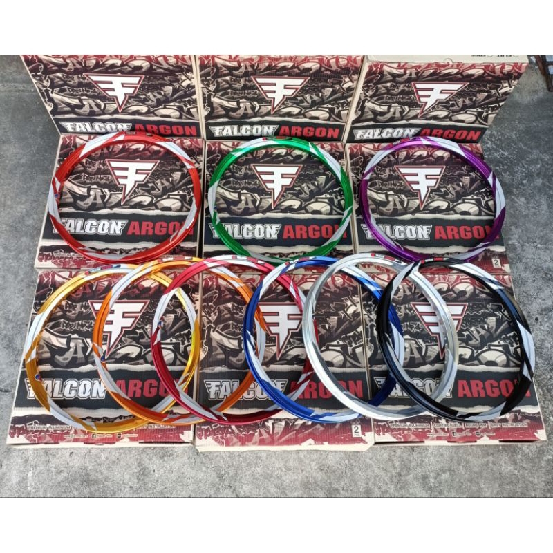 วงล้อ FALCON ARGON ทรงเอ ลายสายฟ้า 1.4หน้า/หลัง ขอบ17 ขอบล้อ ฟอลค่อน (ราคาต่อคู่) มีหลายสีให้เลือก