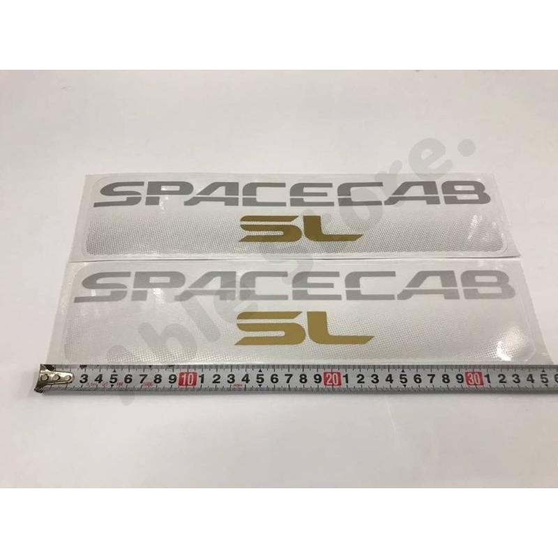 สติ๊กเกอร์ดั้งเดิมงานสกรีน SPACECAB SL (ไข่ปลา) สำหรับติดแค๊ป ISUZU TFR ปี94