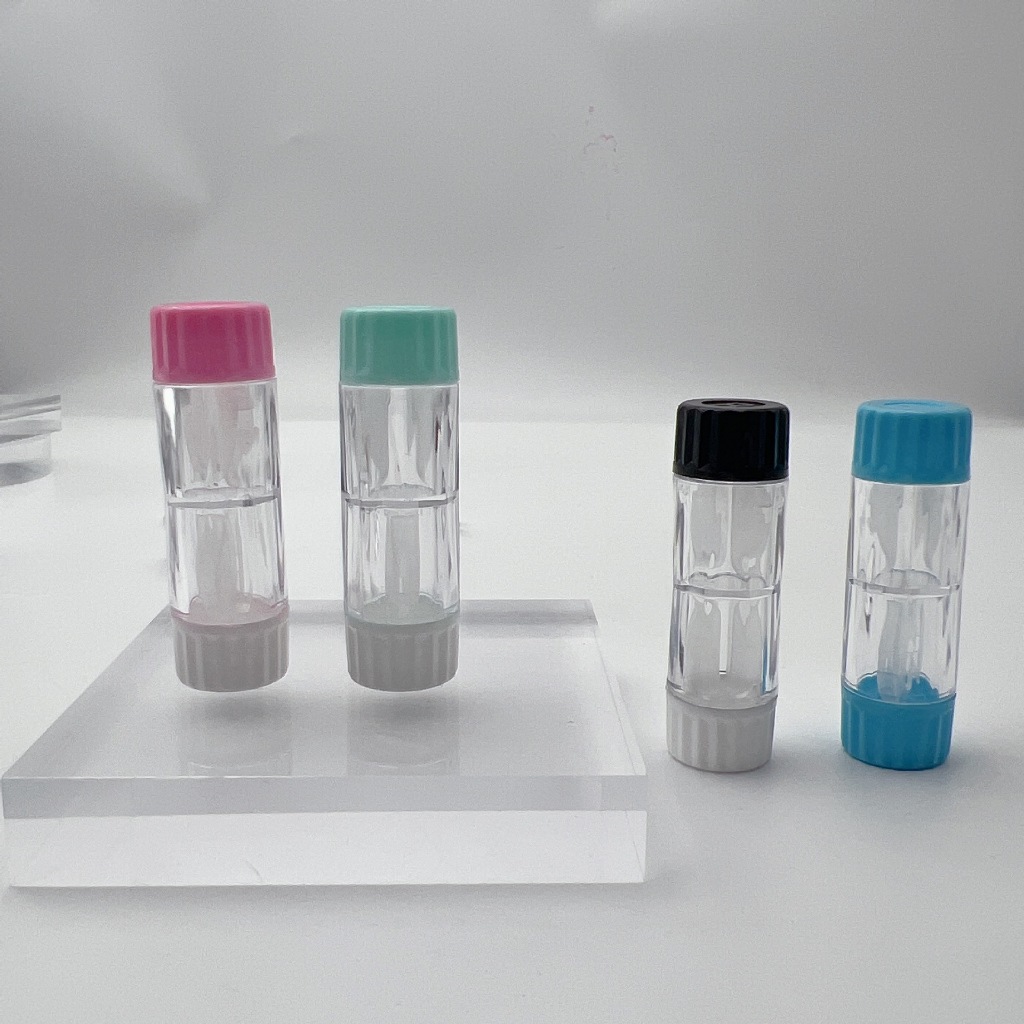 Uyaai คอนแทคเลนส์สี เคสคอนแทคเลนส์ RGP ทรงกระบอก สองหัว แบบพกพา หลากสี - รูปที่ 6